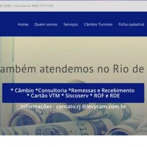 Levycam novo site em Elementor