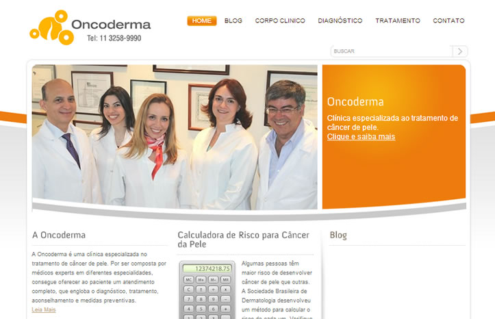 Site para médicos Oncoderma