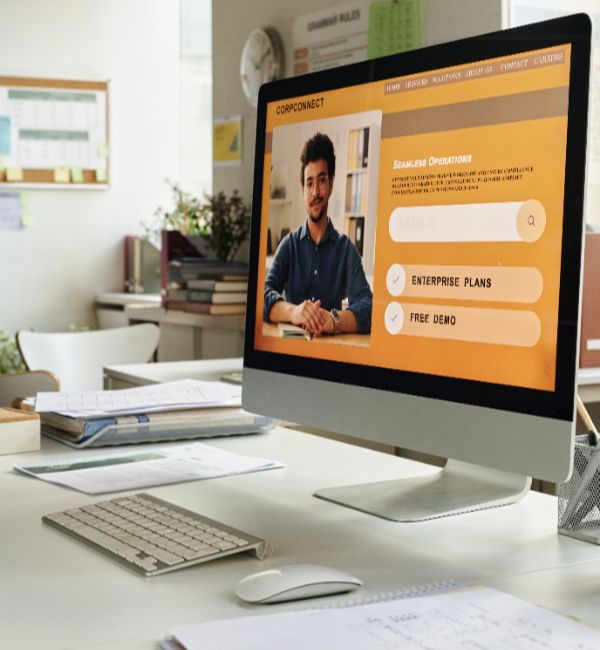 Landing page sendo criada