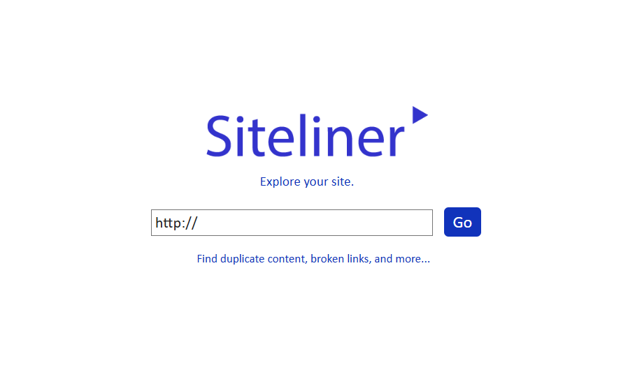 Captura de tela do siteliner