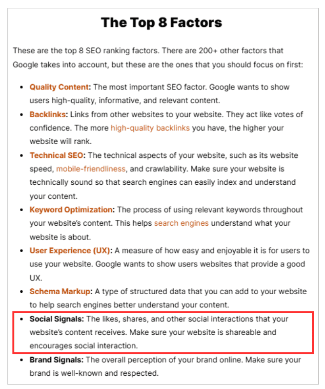 Os oito principais fatores de ranqueamento segundo o Backlinko
