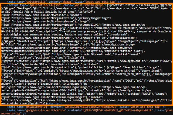 Exemplo de dado estruturado