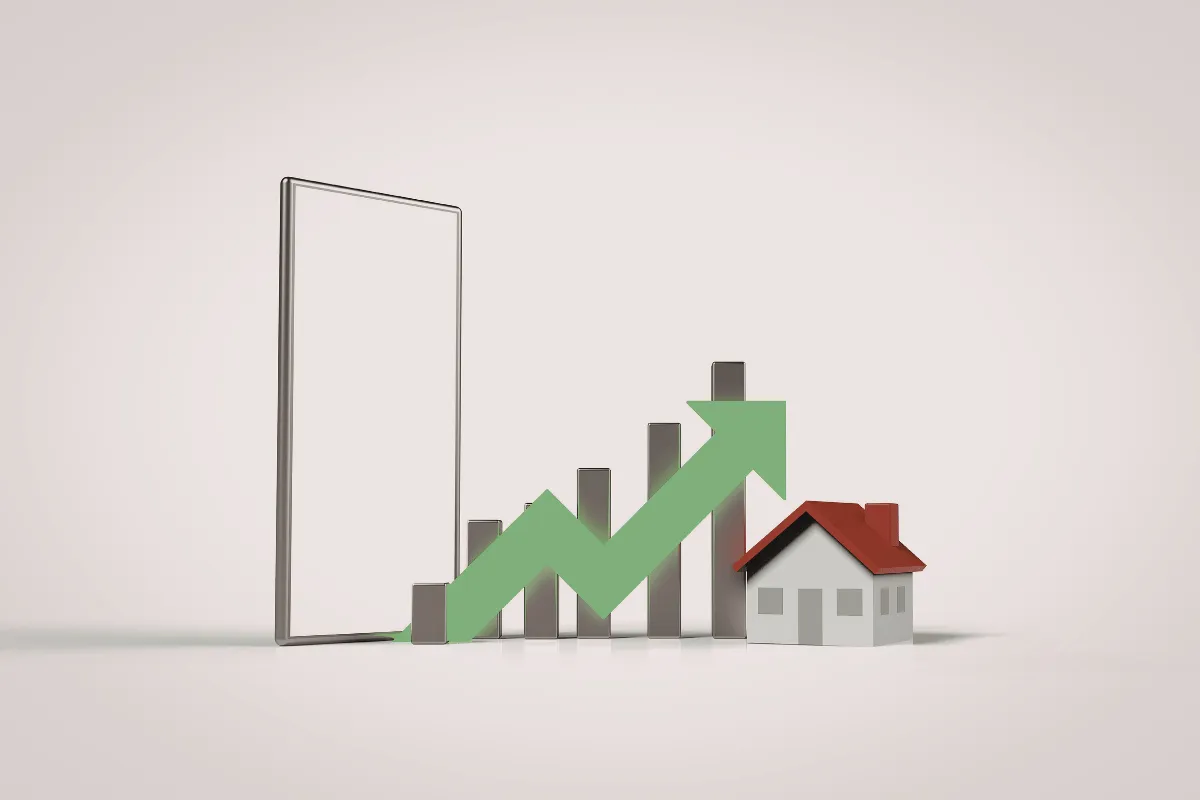 Gráfico representativo com ícone de casa