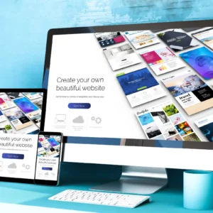 Website aberto em diferentes formatos de tela